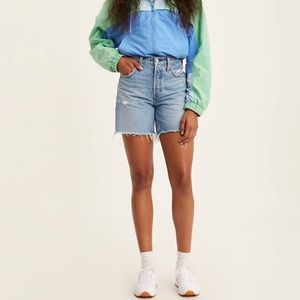Levi’s 501 mid thigh denim shorts